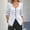 016 White, variant on Women's Business Casual Work Blazers Long Sleeve Button Down Scoop Neck Split Hem Fitted Suit Jackets