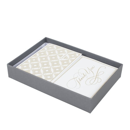 - Hallmark Thank You Note Assortment (Gold Foil Scroll, 50 Cards and Envelopes)