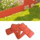 thumbnail image 4 of Valla de césped, efecto de piedra, enclavamiento de borde de flores, borde de hierba, imitación, decoración de jardín, valla, borde de planta (10, naranja) Feliz Sencillez, 4 of 4