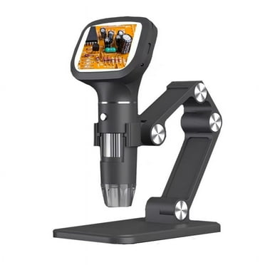 Upgrade 2.4 Inch Digital Microscope 1600X Magnification Coin with 8 LEDs Soldering for Repair
