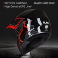 thumbnail image 2 of Casco de moto de cross ILM BLD-818 para jóvenes y niños, rojo (joven-grande) DOT, 2 of 9