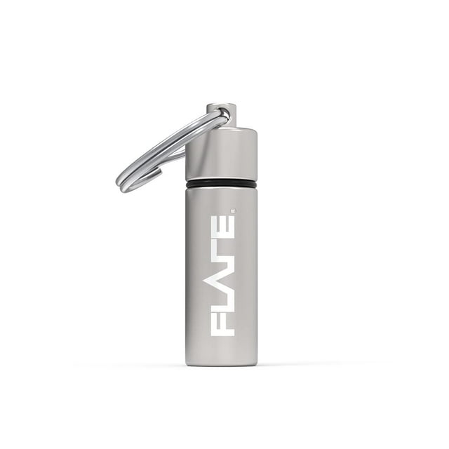 Flare Audio Capsule Silver - Tough Lightweight Aluminium, Water-Proof, Keychain