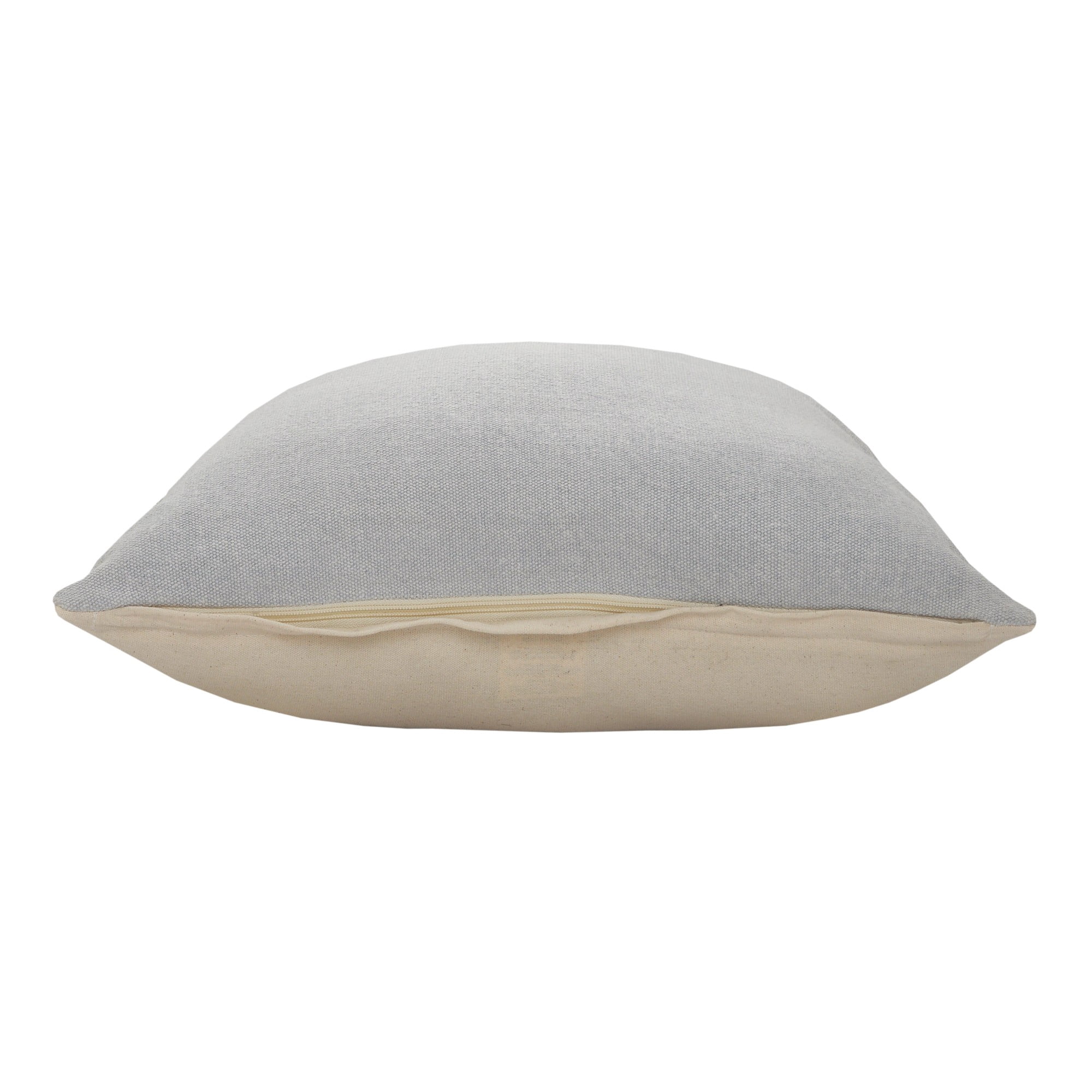 Harlow Hill Solid Loomed Square Cotton Throw Pillow Cover - 20" - Gray