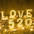 LED Letter Lights Light Up Letters Standing Hanging Warm Wihte Light Car Room Outdoor Pendant