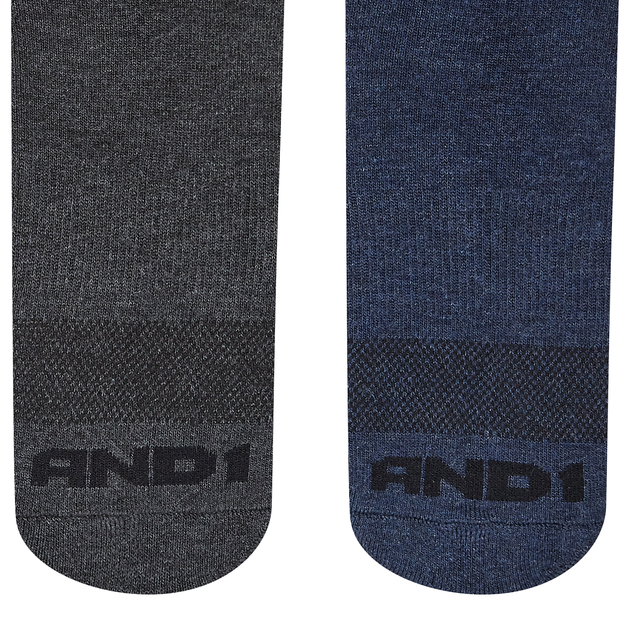 AND1 Men's Socks, Performance Cushion Crew Socks, 6-Pack