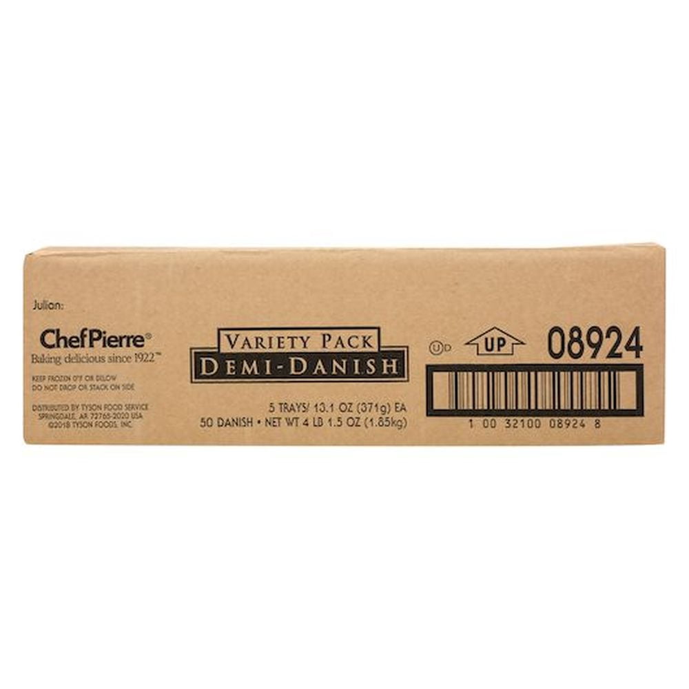 Chef Pierre Demi Danish Variety Pack, 50 Count for Breakroom