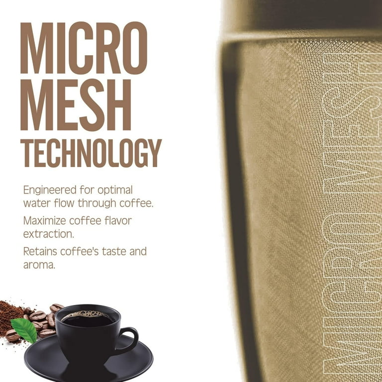 Medelco 4-Cup Golden Basket Permanent Coffee Filter BF111A