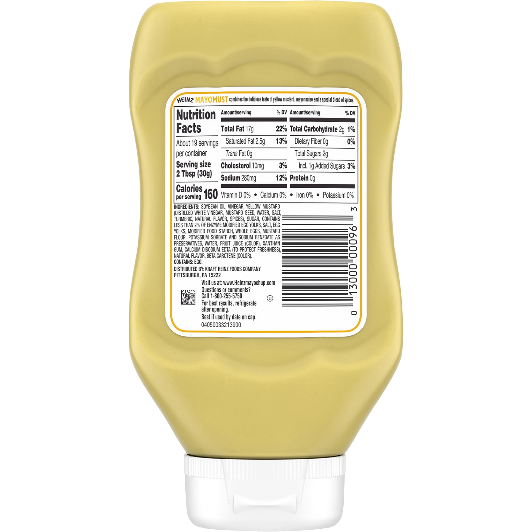 Heinz Mayomust Mayonnaise & Mustard Sauce, 19 fl oz Bottle