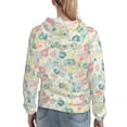 thumbnail image 7 of Lsque Watercolor Wildflowers Pattern Casual Women's Hoodie,Hooded Sweatshirt with Kangaroo Pocket,Pullover Hoodie with Eye-catching Drawstrings-Small, 7 of 7