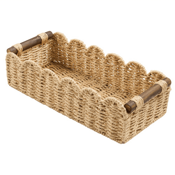 Wicker Toilet Paper Storage Basket - Bathroom Organizer, Cute Decorative Basket for Nursery, Kitchen, Bedroom,1 * woven basket