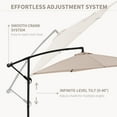 thumbnail image 5 of Autlaycil 10 FT Cantilever Patio Umbrella with Base, Hanging Offset Umbrella and Stand, Tilt - Beige, 5 of 7