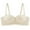 Beige, variant on Women's Solid Color Bra with Detachable Strap, Strapless Back Buckle Breathable and Comfortable No Underwire Underwear Bra Black L