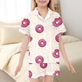 thumbnail image 2 of Luvoko Ensemble de Pyjama 2 Pcs pour Enfants Imprimé Graphique Chemise à Manches Courtes Boutonnée Shorts Pyjama, 2 of 7