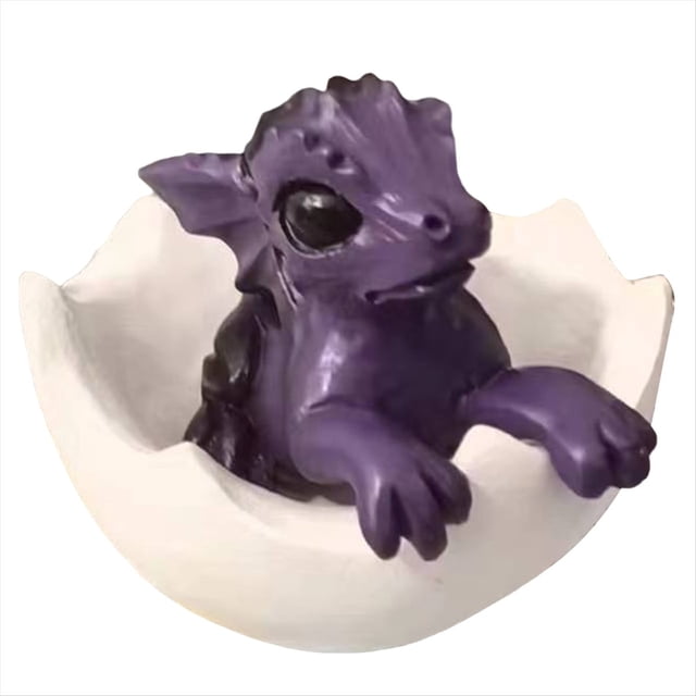 Huevos de Dragón Impresos en 3D, Juego de Manualidades para Decoración de Escritorio con Estatua de Dragón, un Regalo Único para Coleccionistas de Dragones Morados