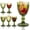 Green, variant on Wine Glasses Set of 6, Vintage Red Wine Goblets Glassware Sets, Crystal Colored Drinking Glasses, Diamond Pattern Stemmed Goblet Set for Wedding Party Restaurant, Dishwasher Safe