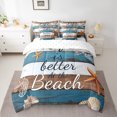 thumbnail image 2 of Manfei Lake House Bed in a Bag Twin size, Beach Seashell Bed Set, Lodge Cabin Reversible Bedding Twin Size, Ultra Soft Bedroom Decoration, 7 Pieces, 2 of 6