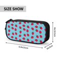 thumbnail image 3 of Uemuo Strawberries Printed Pencil Pen Case, Portable Pencil Pouch with Zipper, Compact Stationery Bag Makeup Bag, Pencil Bag for Home Office, 3 of 9