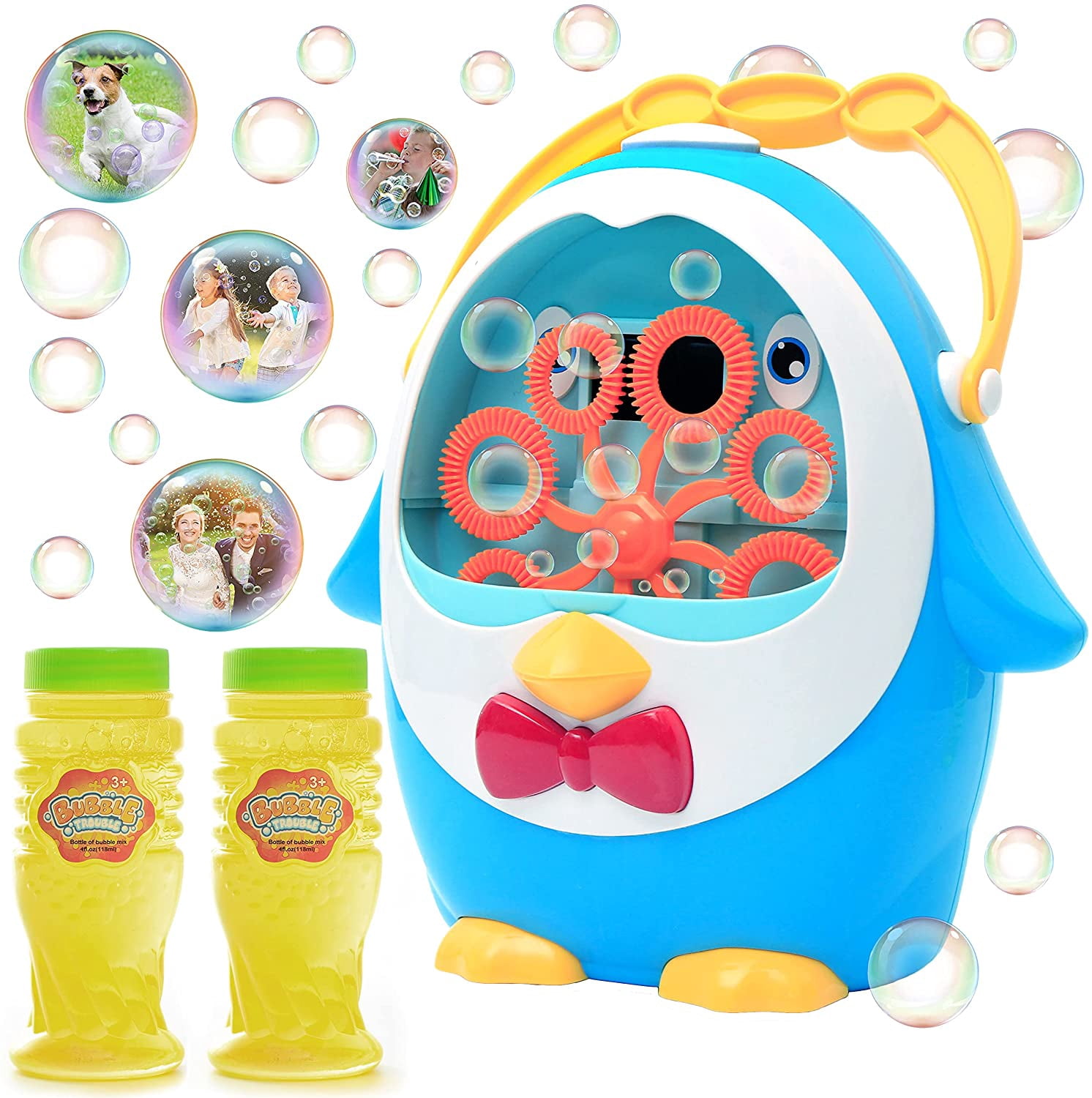 ToyHub Bubble Machine with 2 Bubble Solution (180ml), Penguin Bubble