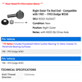 thumbnail image 2 of Right Outer Tie Rod End - Compatible with 1981 - 1993 Dodge W350 1982 1983 1984 1985 1986 1987 1988 1989 1990 1991 1992, 2 of 2