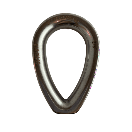 

Stainless Steel 316 5/8 (16mm) Wire Rope Thimble Casting with Closed End Marine Grade for Rope Size 5/8