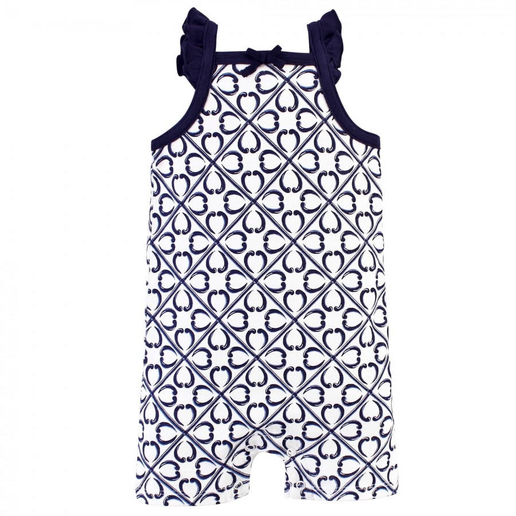 Touched by Nature Baby Girl Organic Cotton Rompers 3pk, Lemon Tree, 18-24 Months
