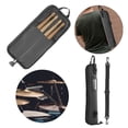 thumbnail image 3 of Estuche de transporte de baquetas Yuyangstore Bolsa de mazo de tambor Negro capacidad para 8 palos, 3 of 8