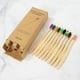 thumbnail image 3 of Paquete de 10 cepillos de dientes desechables para adultos, 4 unidades, para hotel, con cerdas de carbón de bambú, cepillo de dientes de bambú suave, 3 of 5