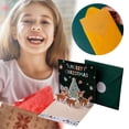 thumbnail image 2 of Christmas Cards 4.3x4.3inch Small Up Card With Envelopes Stickers 3D Cute Holiday Greeting Cards Santa Snowman Reindeer Xmas Tree Christmas Cards For Kids丨F, 2 of 7