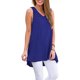 thumbnail image 2 of Guardurnaity Camiseta de mujer Camiseta sin mangas Camiseta con cuello en V Blusa Camiseta sin mangas V Chaleco de color sólido Vestidos Azul oscuro SG Guardurnaity AP003123-39, 2 of 6