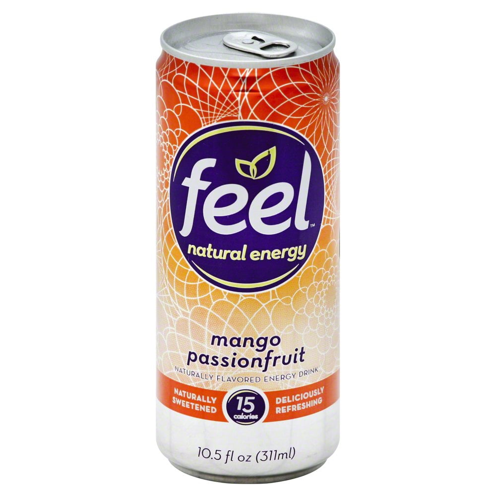 Feel Natural Energy Energy Drink Beverage, Mango Passion Fruit, 10.5 Oz