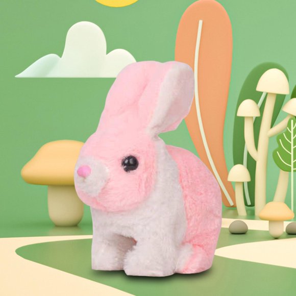 Juguete de Peluche Electrónico Hugo Conejo Interactivo Rosa Blanco