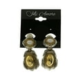 thumbnail image 2 of Mi Amore Acrylic Stone Clip-On-Earrings Silver-Tone/Gold-Tone, 2 of 3