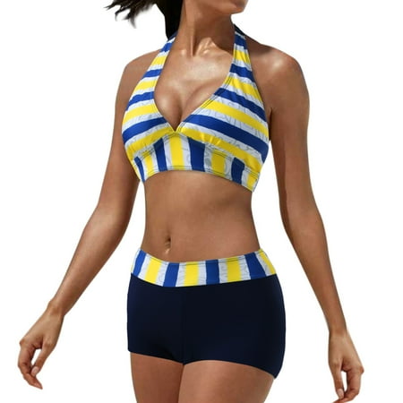 YOTMKGDO Tankini Swimsuits For Women  Sexy Bikini Swimsuit Women Swimwear Push Up Bikini Set Thong Brazilian Bathing Suit Beach Wear  2 Piece Swimsuit For Women Yellow+XXL