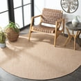 thumbnail image 3 of SAFAVIEH Beach House Jacinth Solid Indoor/Outdoor Area Rug, Natural, 6'7" x 6'7" Round, 3 of 16