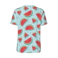 thumbnail image 3 of Rocae Watermelon for Breathable Men's Baseball T-Shirt Fashionable Casual Baseball Jersey, Moisture-wicking Sportswear Large, 3 of 9
