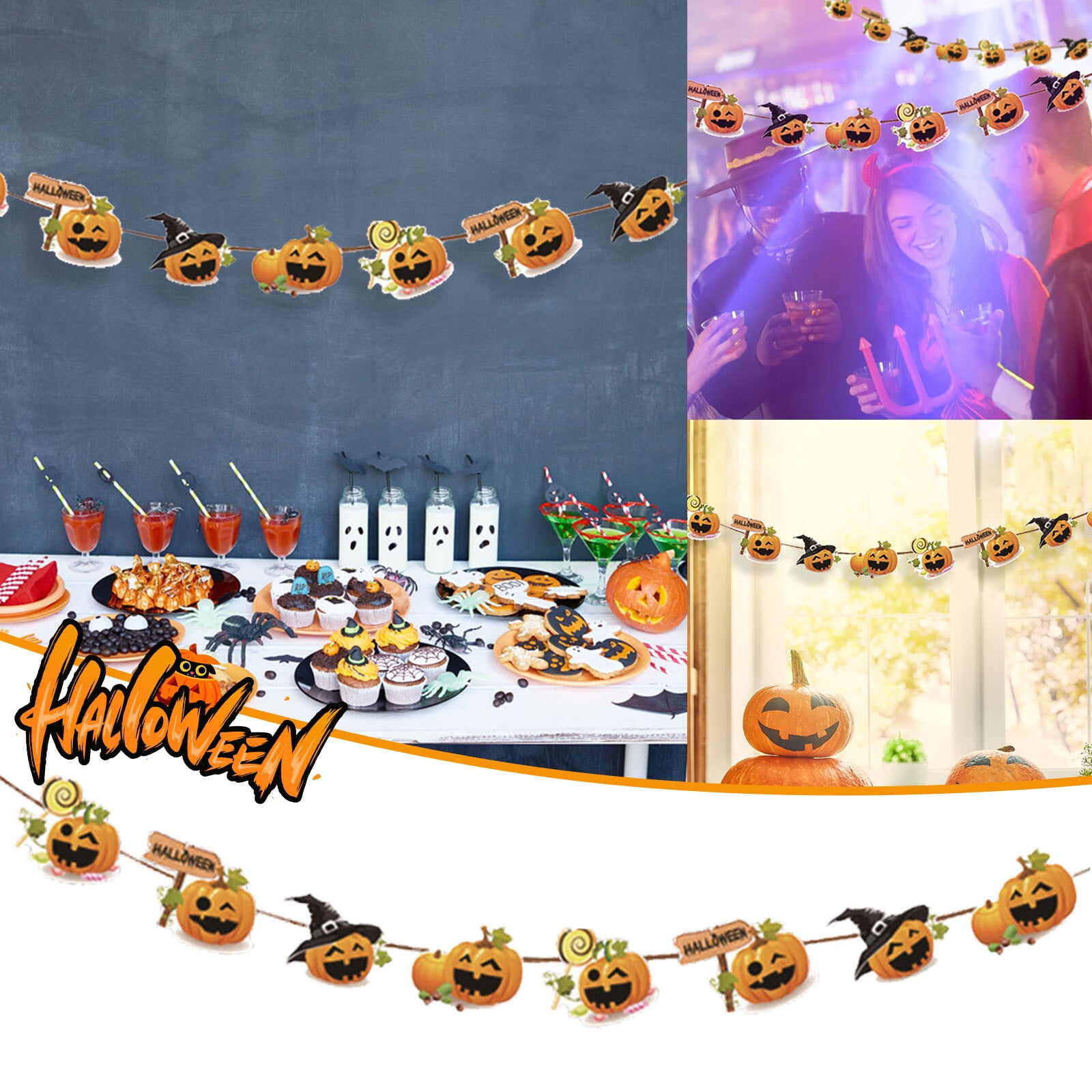 Halloween Halloween Flag Decoration Paper Shopping Mall Kindergarten