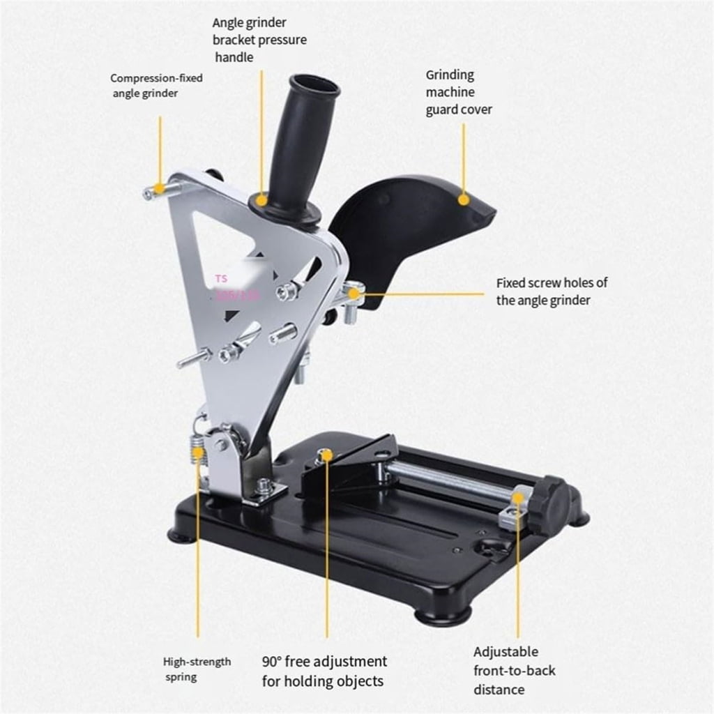 MOMOJIA Adjustable Angles Grinder Stand Mounting Bracket Stabilizers For 100-125mm Grinder Tool Mount With Solid Cast Iron Base