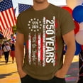 thumbnail image 2 of CUSTG Men T-Shirts O-Neck Anniversary Graphic T Shirt Patriotic Short Sleeve Tee For Casual Wear And Holiday Celebration Celebrate America's 250th Anniversary Trendy 1776-2026 4th Of July Tops, 2 of 4
