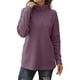 thumbnail image 4 of Camiseta de Punto de Manga Larga Ticfox con Cuello Vuelto y Cremallera para Mujer Color Morado XL, 4 of 7