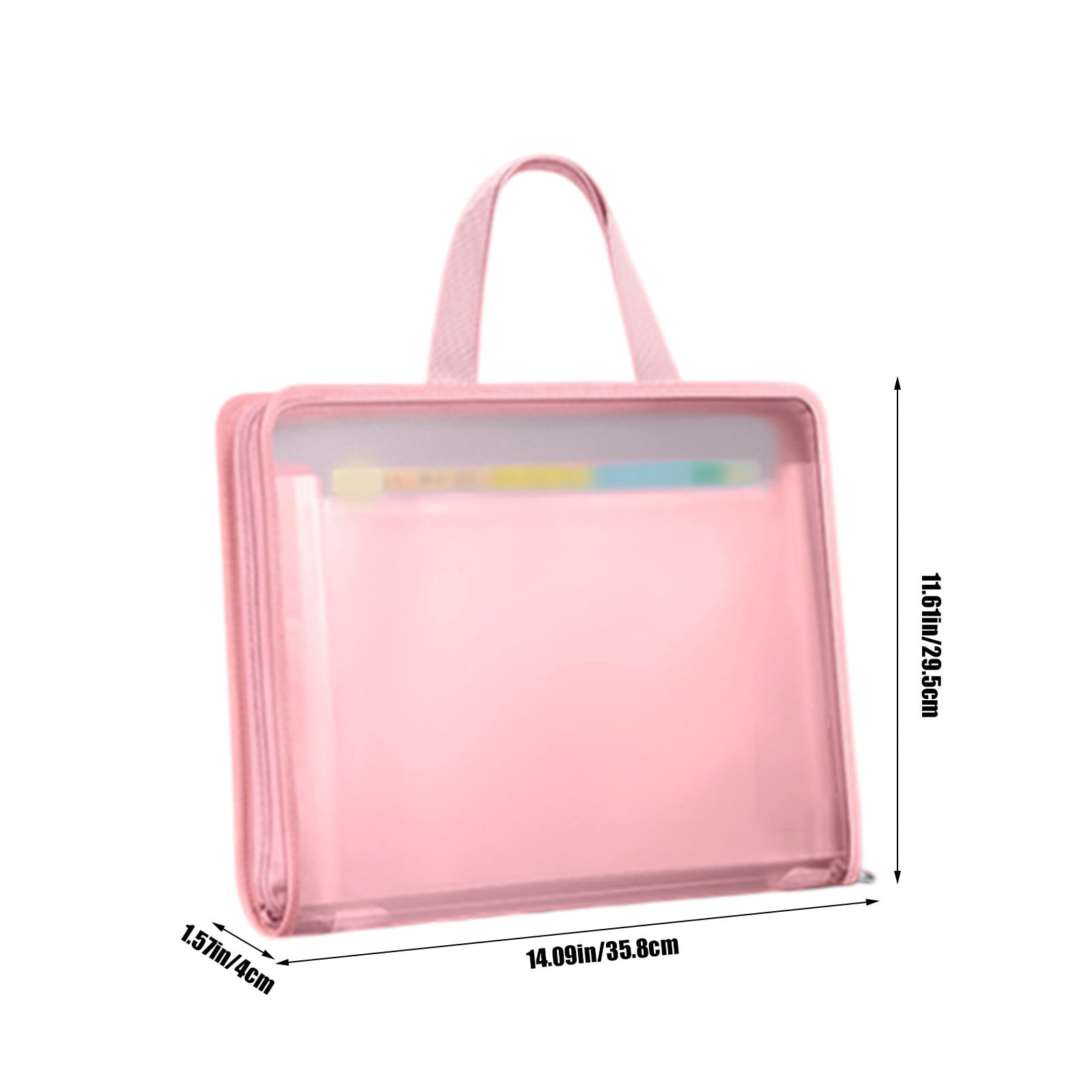 Specollect 3Pcs Fireproof Accordion File Organizer, Portable Expanding File Folder with Waterproof Zipper&Labels, Pink Document Organizer, File Organizer for Important Document/Paper Storage