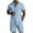 Sky Blue, variant on Mens Pink Linen Blend Casual 2 Piece Set | Short Sleeve Shirt & Matching Shorts Summer Co-ord for Beach Vacation,Size S