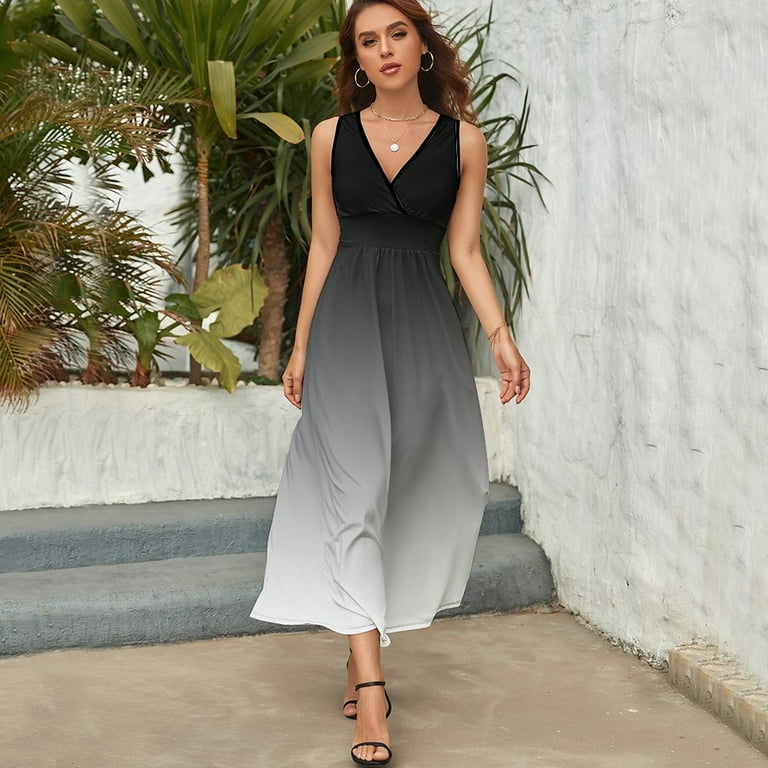 chinese dress ladies Women's Black Sleeveless Cami Maxi Long Dress Women Solid Color Slim-Fit Sleeveless  Dress at Amazon Women's Clothing store main image 0