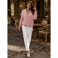 thumbnail image 5 of TGSLY Women's Shawl Collar Sweater Soft Smooth V Neck Button Down Long Sleeve Knit Cardigan Oversize Casual Solid Color Fall Winter Outerwear XL, 5 of 6