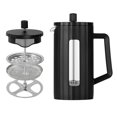 thumbnail image 1 of Vidrio de borosilicato French Press TheJZE de 1 litro con acero inoxidable, 1 of 7