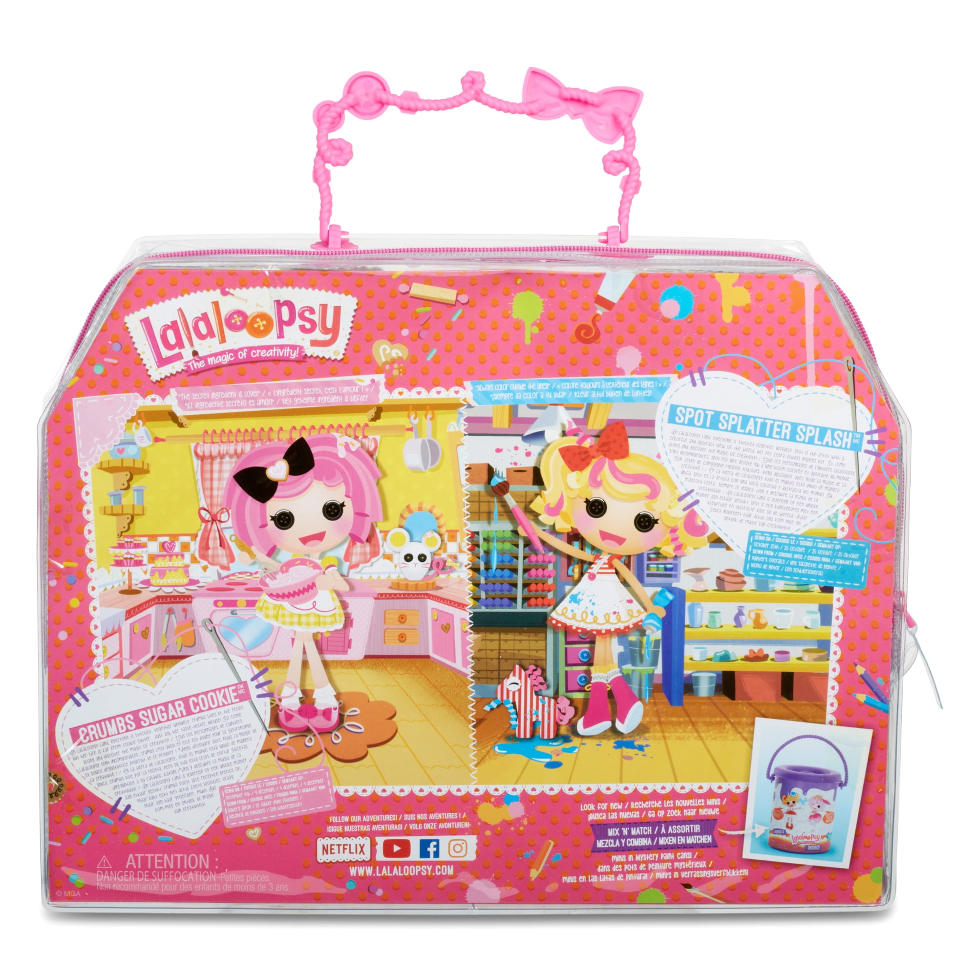 New Lalaloopsy Minis Deluxe Set Spot Splatter & Crumbs Sugar Cookie Official 