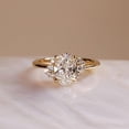 thumbnail image 2 of 2.50Ct Oval Cut Lab Created Diamond Women Cluster Engagement Ring 14K Yellow Gold Plated, 2 of 4