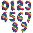 thumbnail image 2 of Rainbow Foil 1 Number Air Filled Balloon, 2 of 2