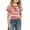 Red-B, variant on Girls Square Neck Short Sleeve T-Shirt Striped Pattern Soft Cute Clothes for Toddlers