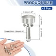 thumbnail image 2 of Uxcell 5Pcs M3x10mm Knurled Thumb Screws, Brass Nickel Plated Shoulder Bolts Grip Knobs Fasteners for Electronic, Mechanical, Nickel White, 2 of 6