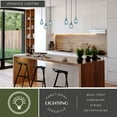 thumbnail image 4 of Millie 3L Bronze Farmhouse Jar Pendant Chandelier Ceiling Light Fixture Blue Glass, 4 of 10